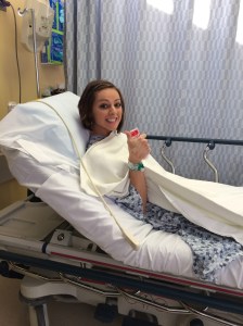 Just before having the port placed.