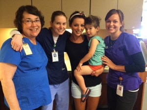 Nurses that worked on Diana throughout the treatment.